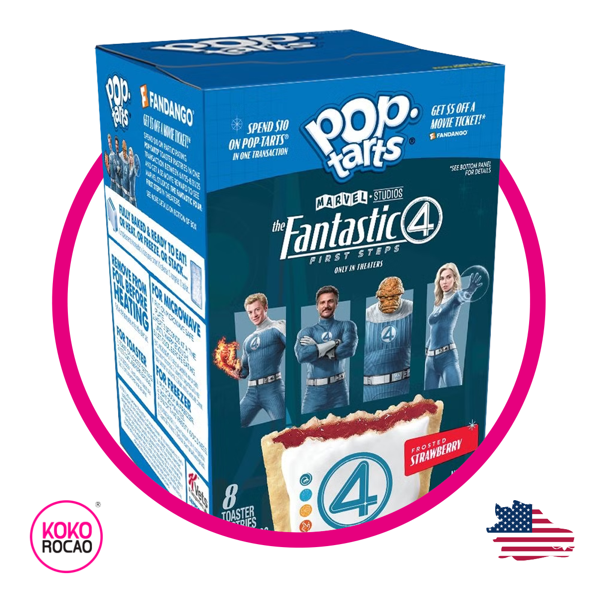 Caja de Pop Tarts The Fantastic 4 Strawberry 384 g