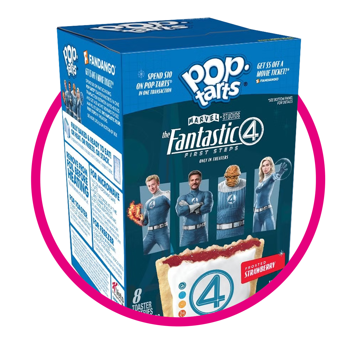Caja de Pop Tarts The Fantastic 4 Strawberry 384 g