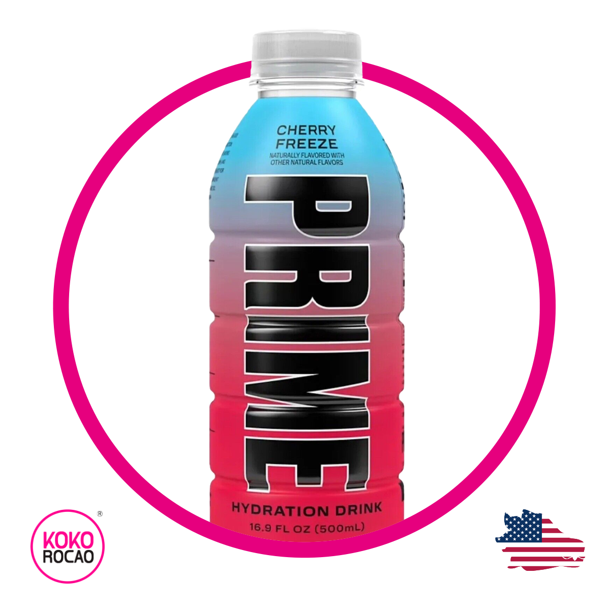 Botella de PRIME Cherry Freeze Vitaminzed 500 ml