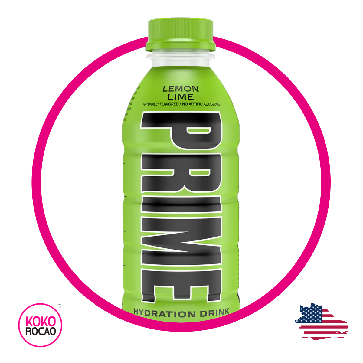 Botella de PRIME Lime Lemon Vitaminzed 500 ml