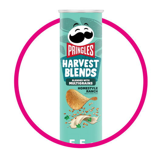 Lata de Pringles Harvest Blends Multigrains Ranch 158 g