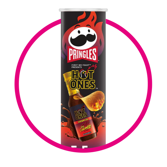 Lata de Pringles Hot Ones Barbacoa 158 g