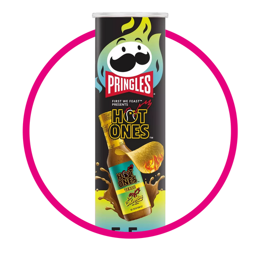 Lata de Pringles Hot Ones Green Saulce 158 g