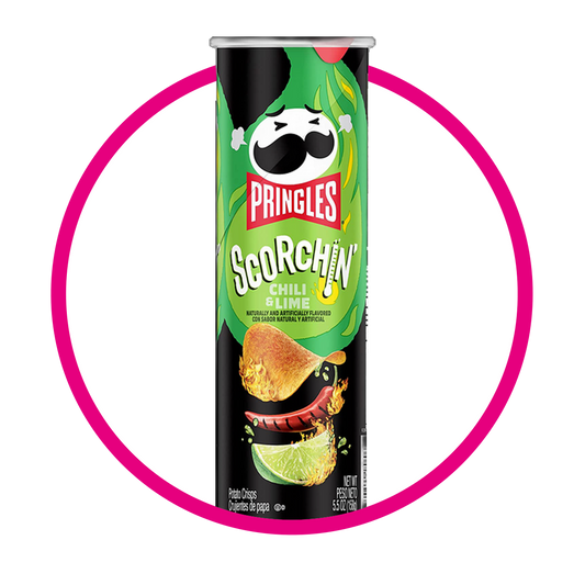 Lata de Pringles Scorchin Hot Chili Lime 158 g