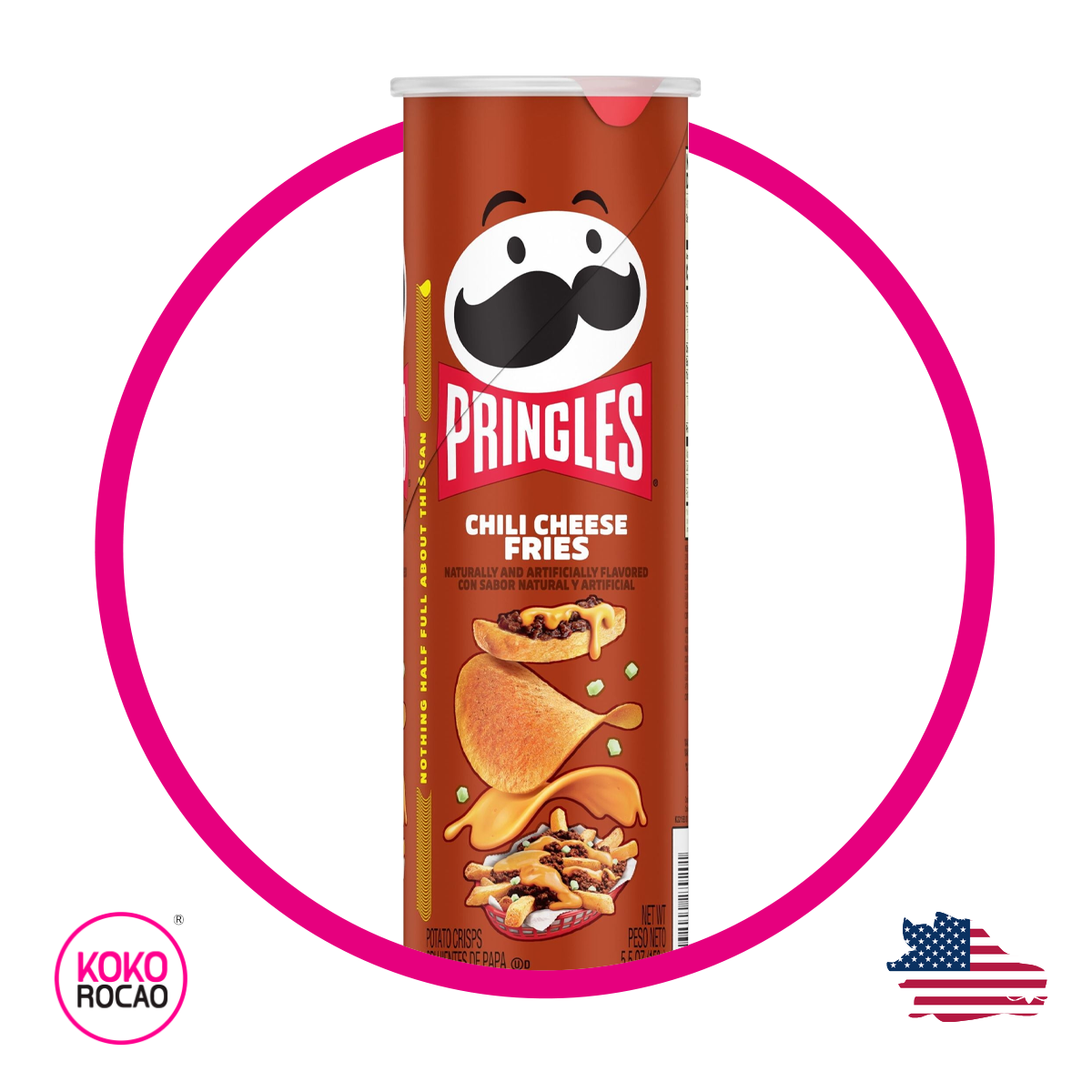 Lata de Pringles Chili Cheese Fries 158 g