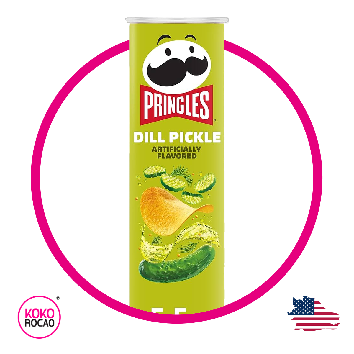 Lata de Pringles Dill Pickle 158 g