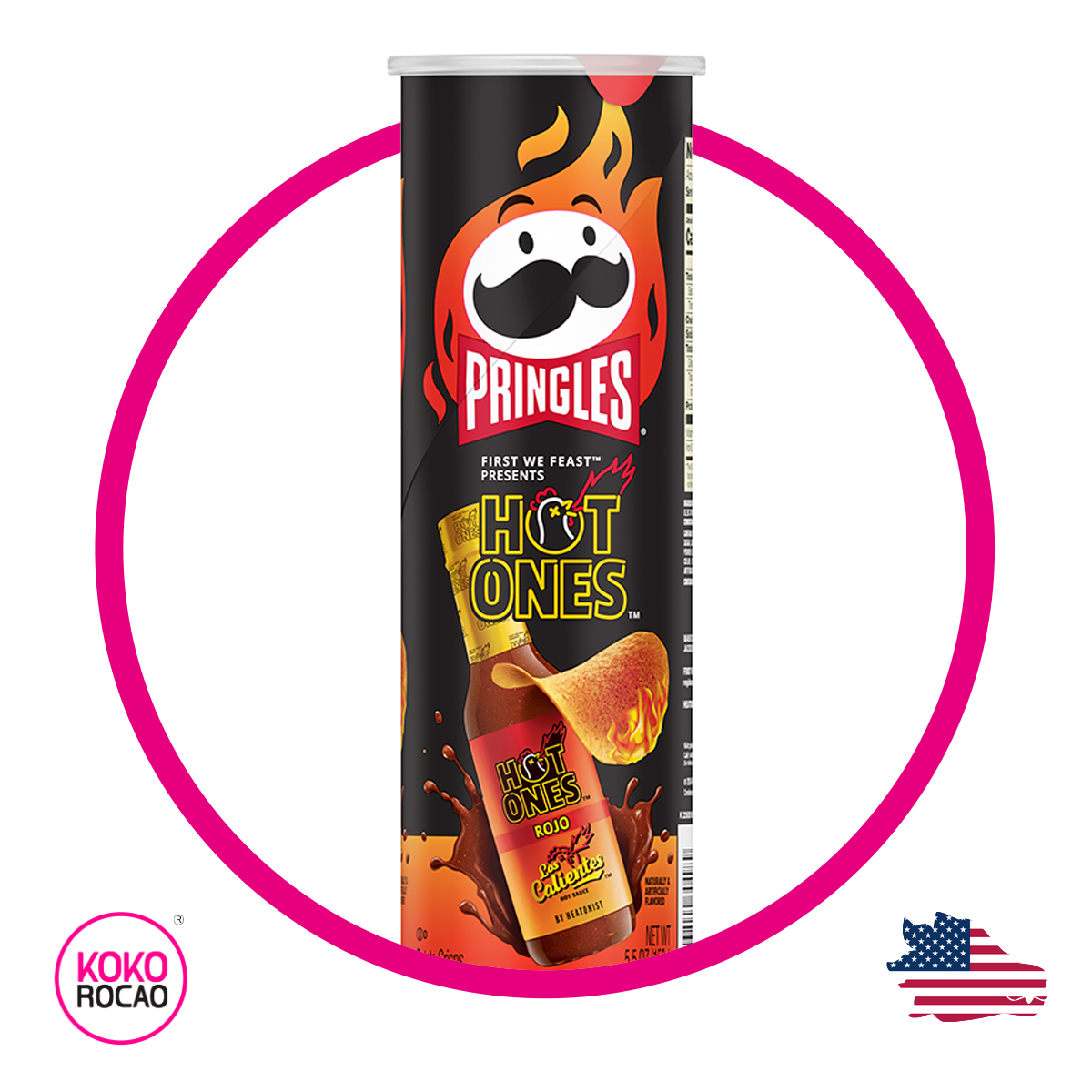 Lata de Pringles Hot Ones Red Saulce 158 g