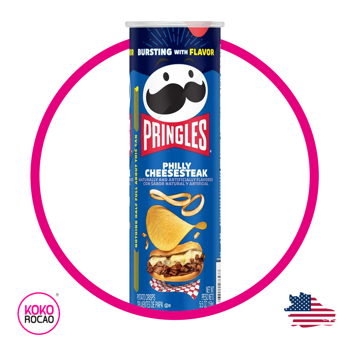 Lata de Pringles Philly Cheesesteak 158 g