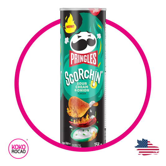 Lata de Pringles Scorchin Sour Cream Onion 158 g
