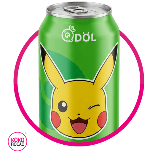 Lata de QDOL Pikachu Lime Sparkling Water 330 ml