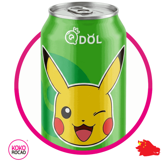 Lata de QDOL Pikachu Lime Sparkling Water 330 ml
