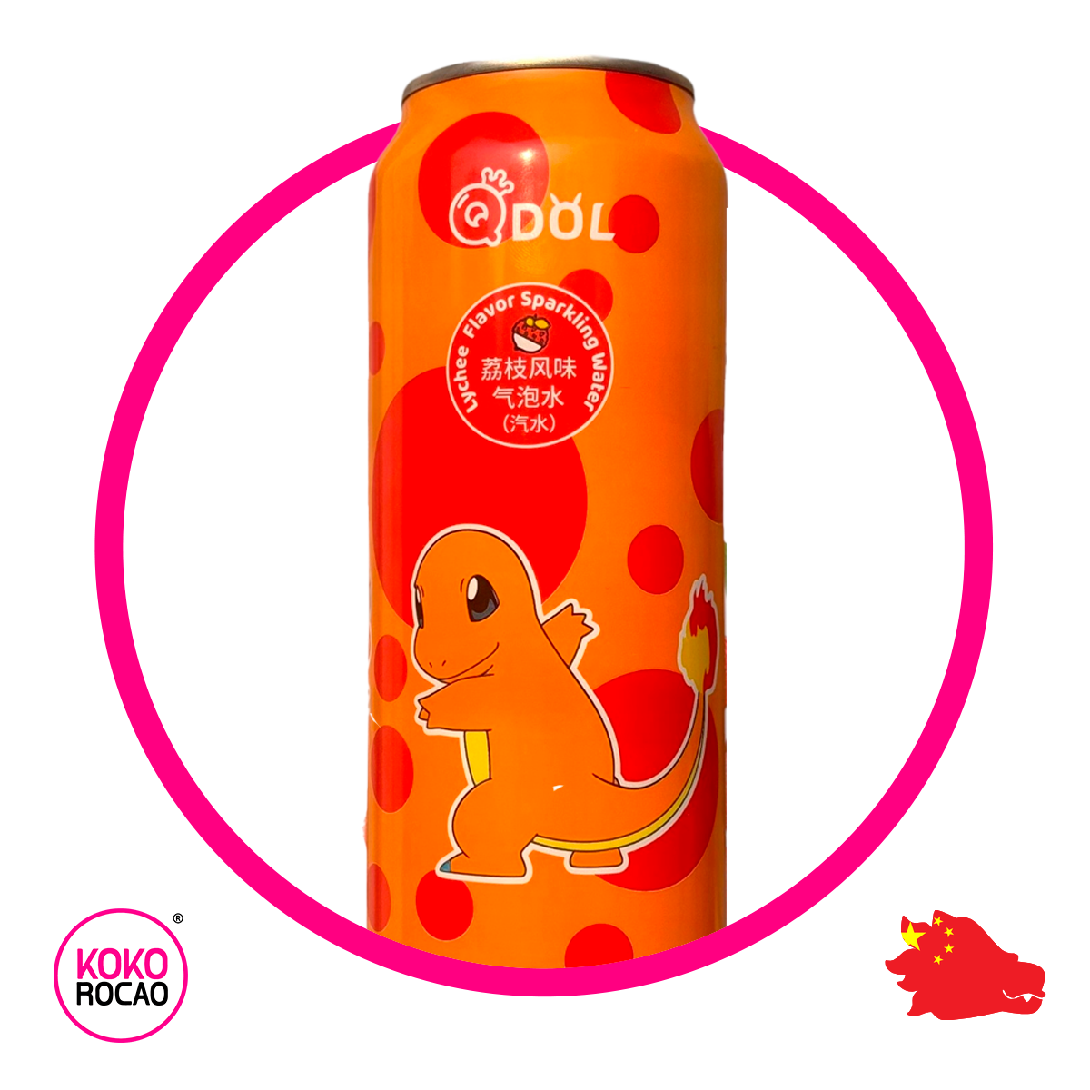 Lata de QDOL Charmander Lychie 500 ml