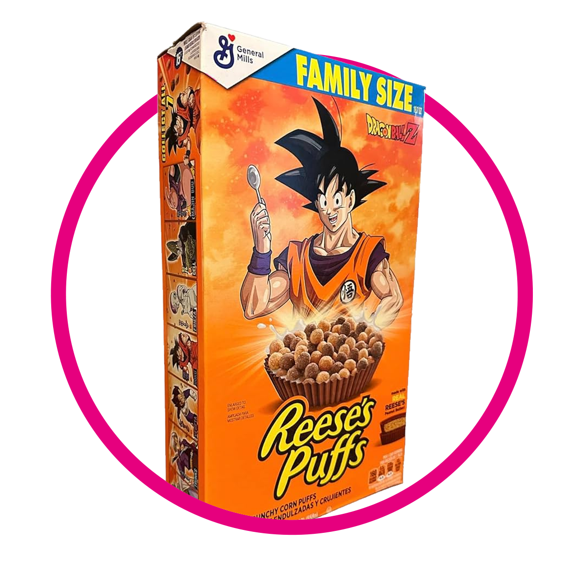 Caja de General Mills Reese's Puffs Dragon Ball 558 g
