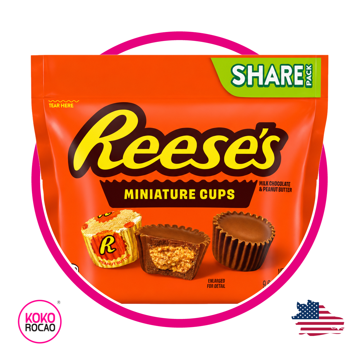 REESES MINIATURE CUPS MILK CHOCOLATE BOLSA 272G