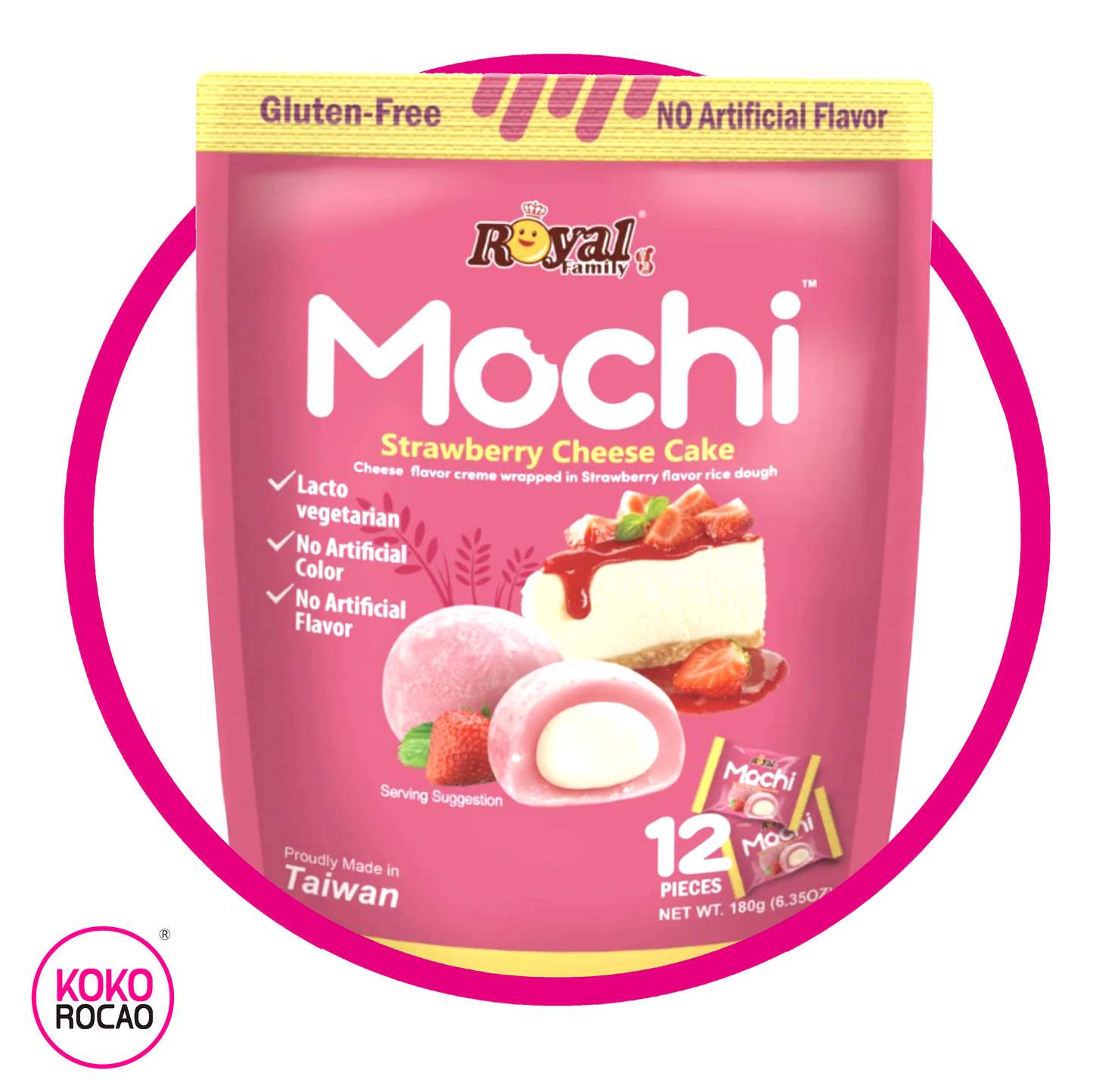 Bolsa de Royal Family Mochi Chesscake Strawberry 180 g