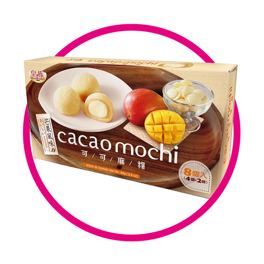 Caja de Royal Mochi Cacao Mango Cupcake 80 g