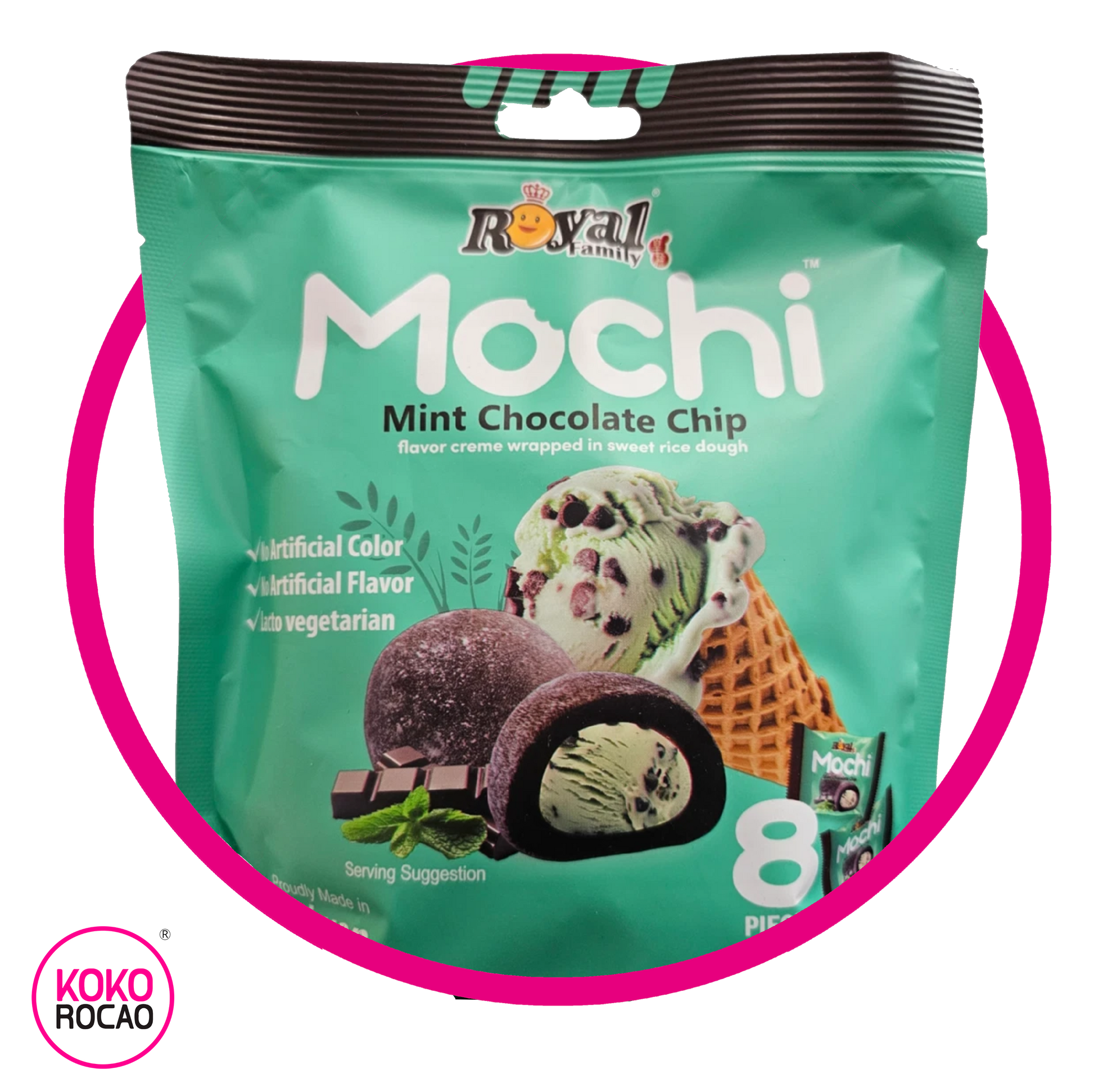 Bolsa de Royal Mochi Choco Mint Cupcake 120 g
