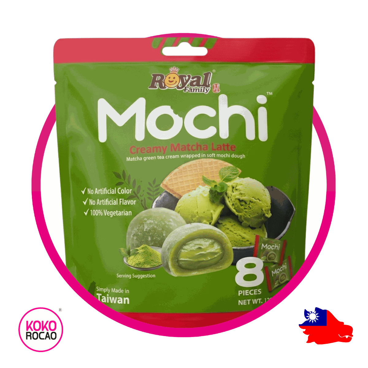 Bolsa de Royal Family Mochi Matccha Latte Cupcake 120 g