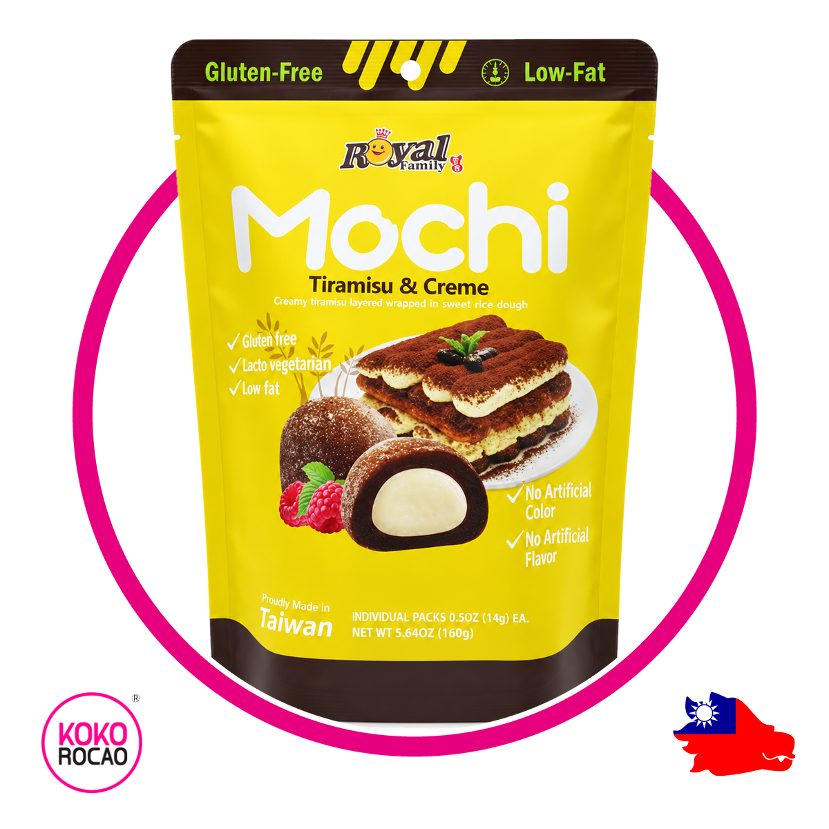 ROYAL FAMILY MOCHI TIRAMISU CUPCAKE BOLSA 180GR