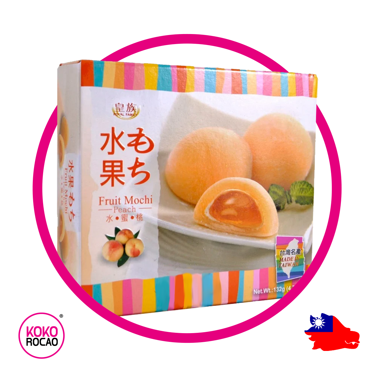 Caja de Royal Fruit Mochi Peach Cupcake 132 g