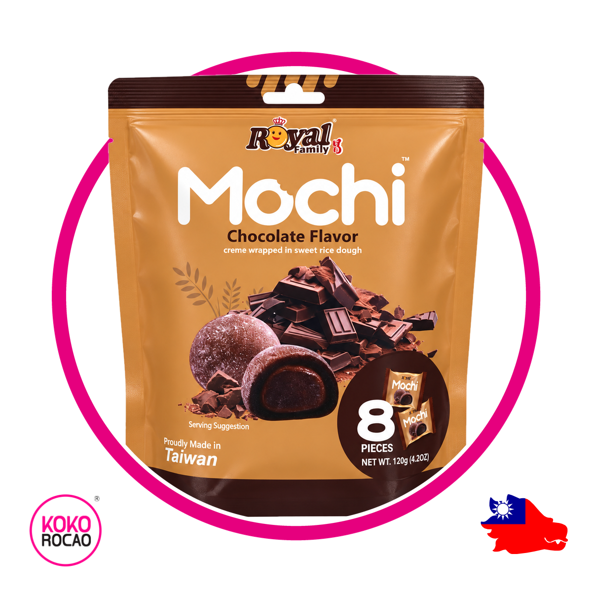 ROYAL MOCHI CHOCOLATE CUPCAKE BOLSA 120GR
