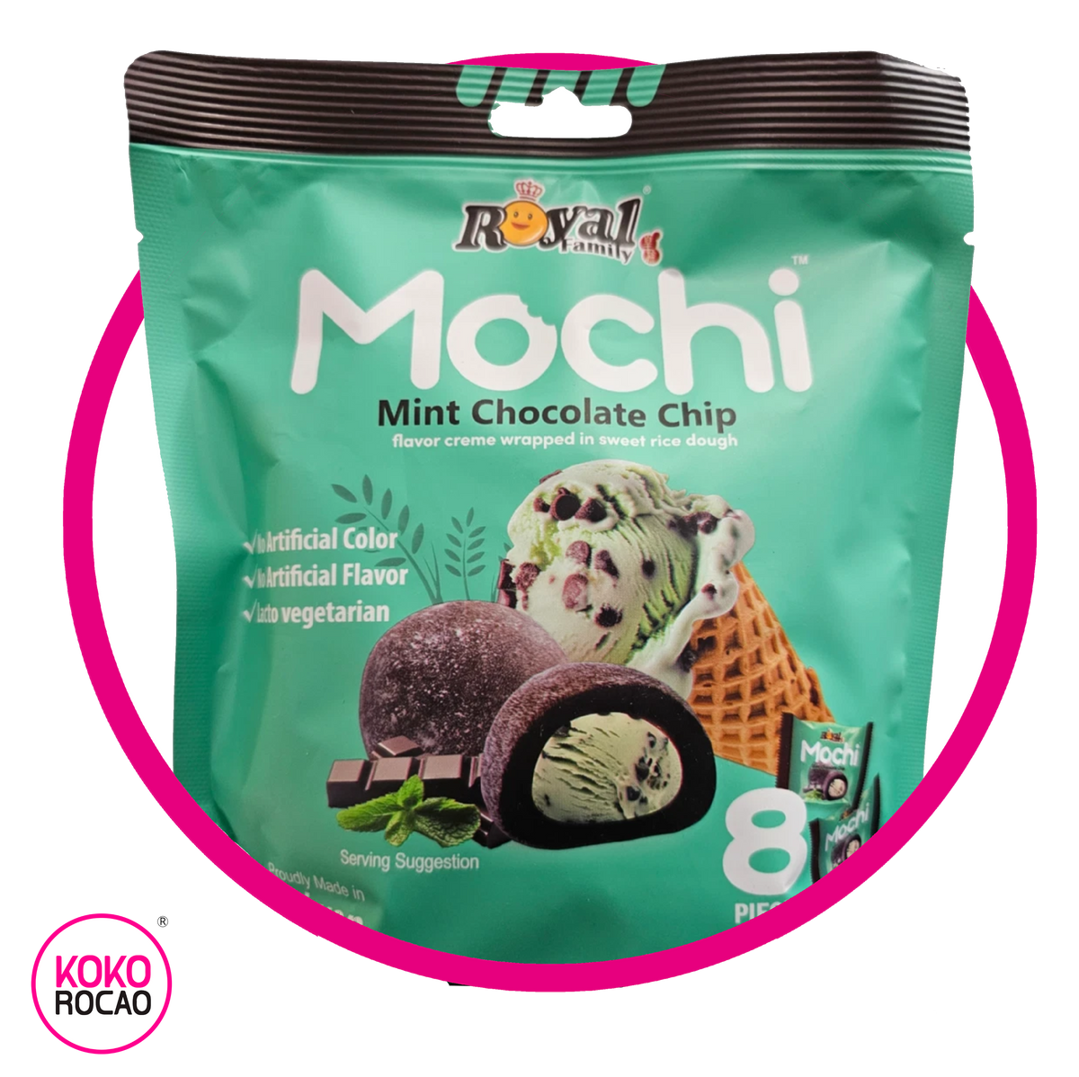 Bolsa de Royal Mochi Choco Mint Cupcake 120 g