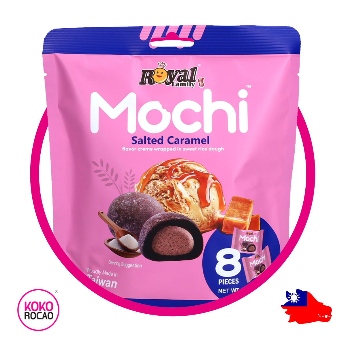 Bolsa de Royal Mochi Salted Caramel Cupcake 120 g