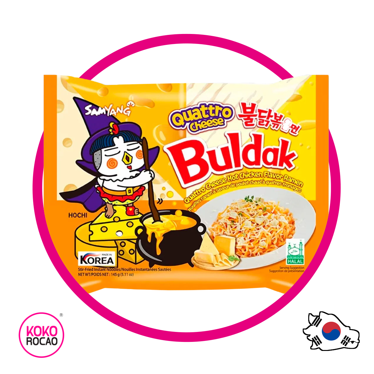 Bolsa de Samyang Buldak Cuatro Quesos 145 g