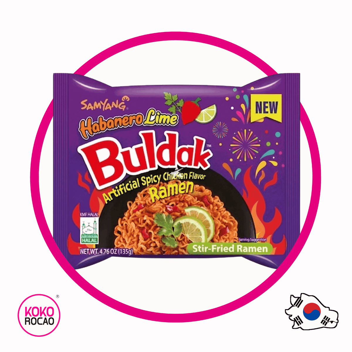 Bolsa de Samyang Buldak Habanero Limon 135 g