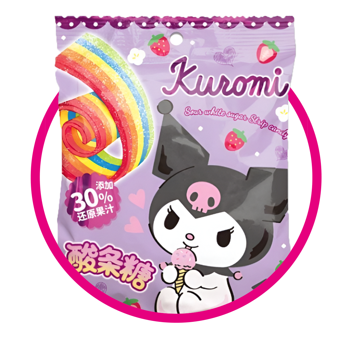 Bolsa de Sanrio Kuromi Sour Tripes 30 g