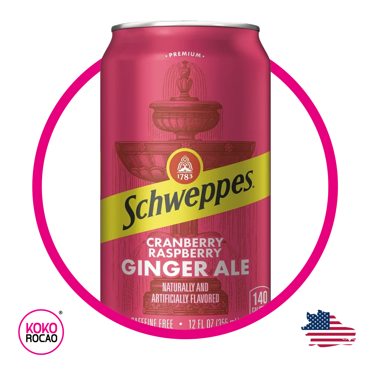 Lata de Schweppes Cranberry/Raspberry 355 ml
