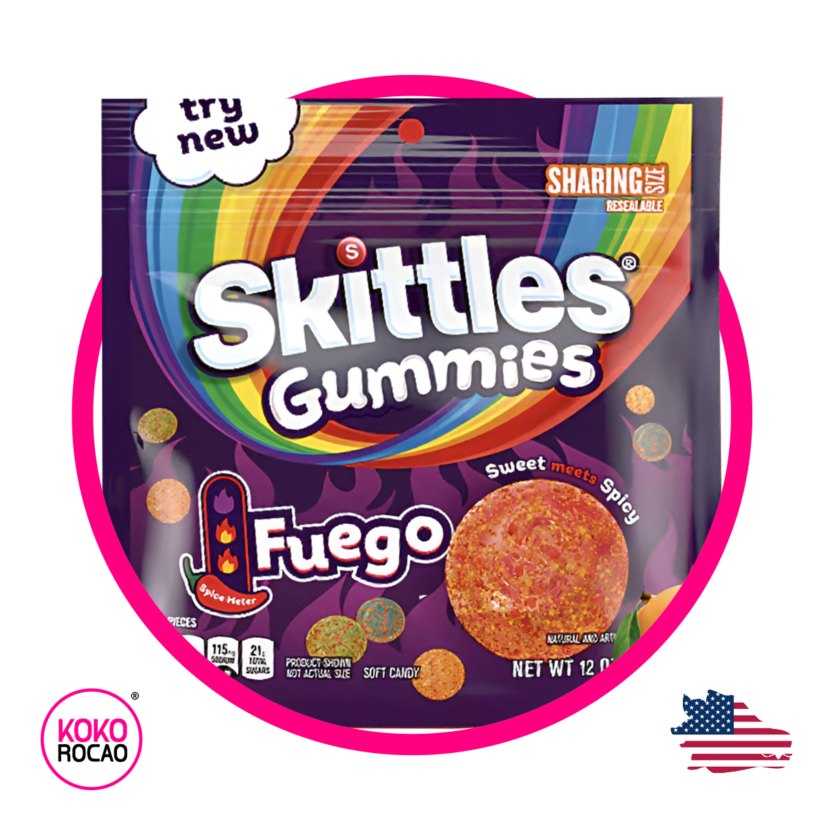 Bolsa de Skittles Fuego 340.2 g