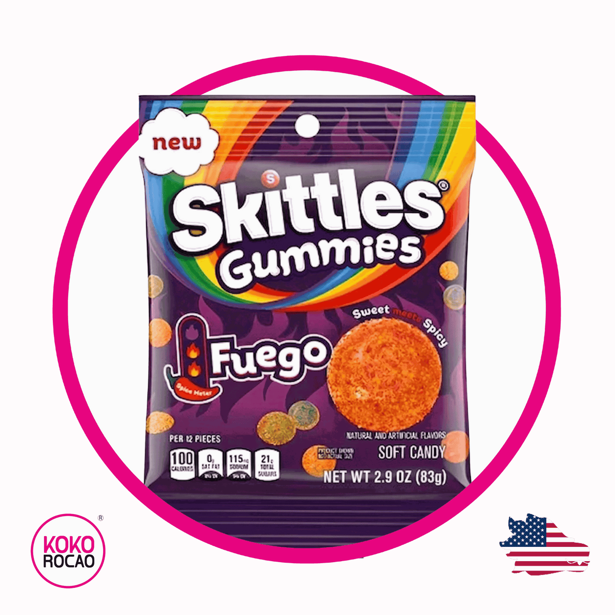 Bolsa de Skittles Fuego 83 g