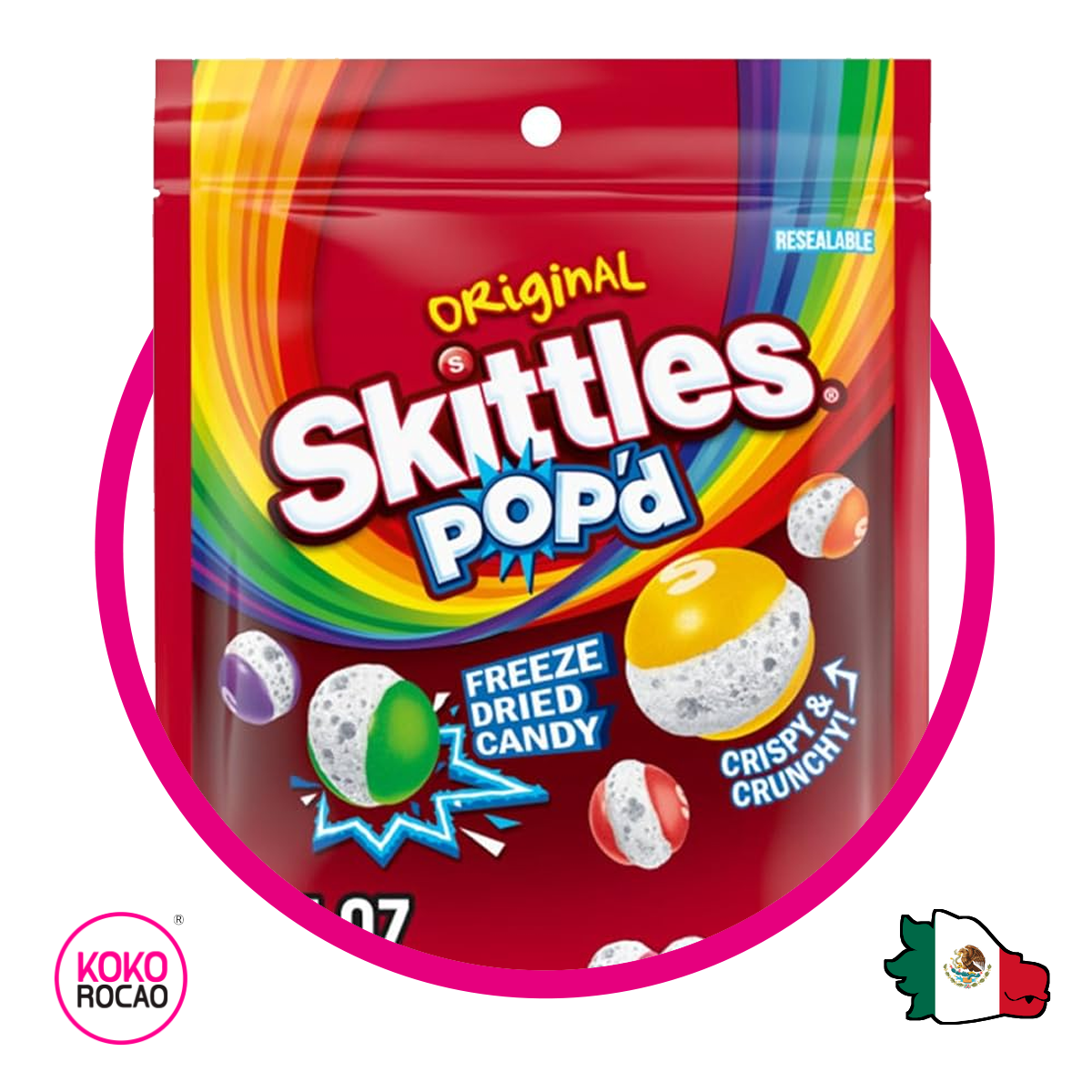 Bolsa de Skittles Popd Original 155 g