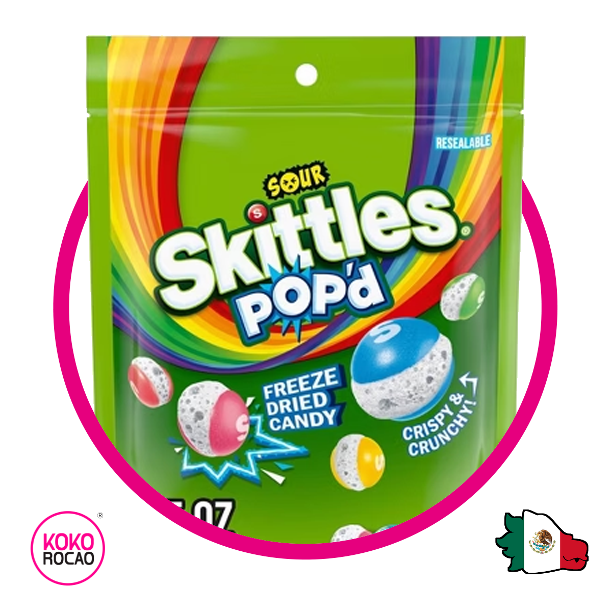 Bolsa de Skittles Popd Sour 155 g