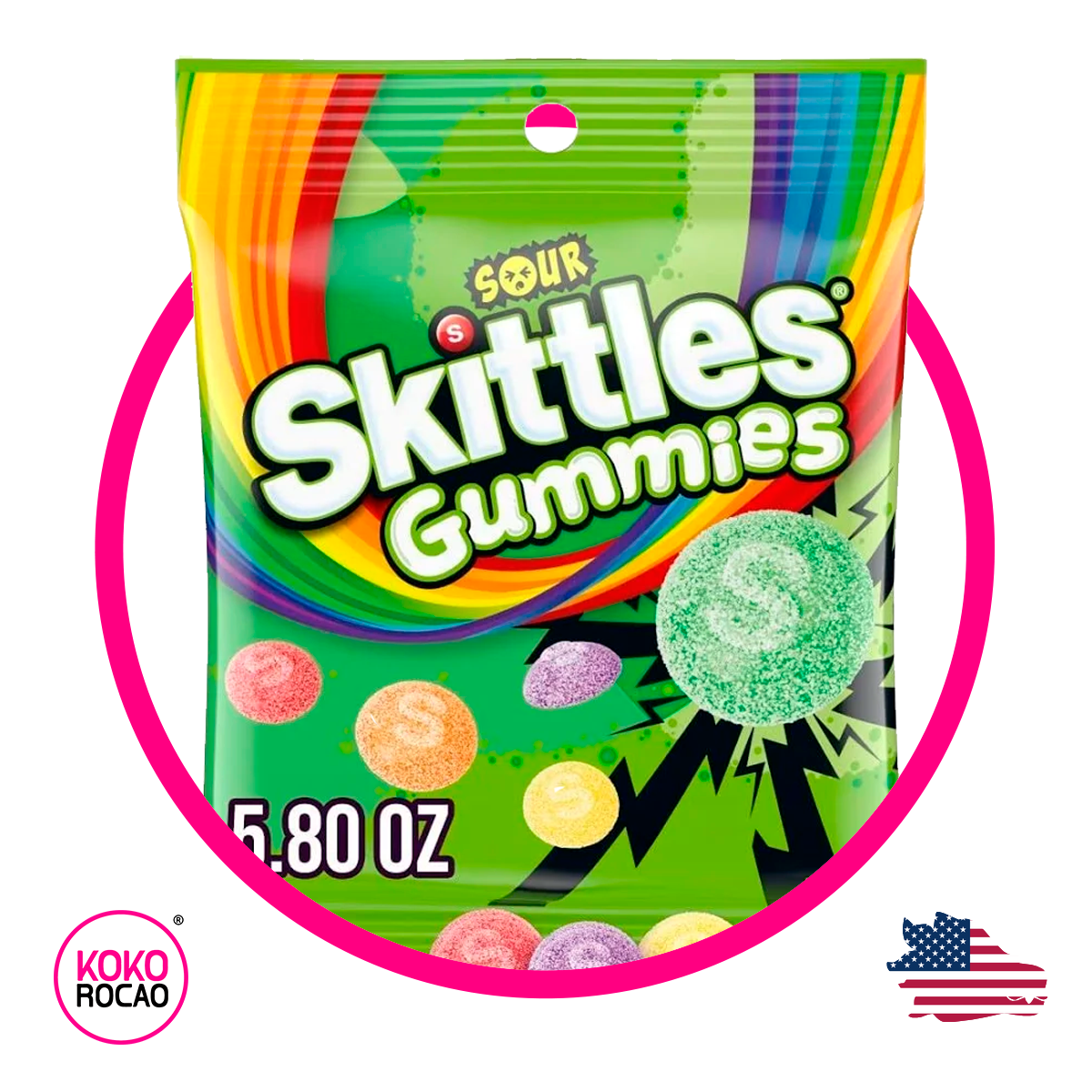 Bolsa de Skittles Sour 164.G