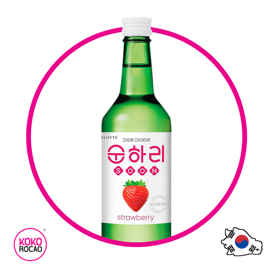 Botella de Soju Strawberry Alcholica 360 ml