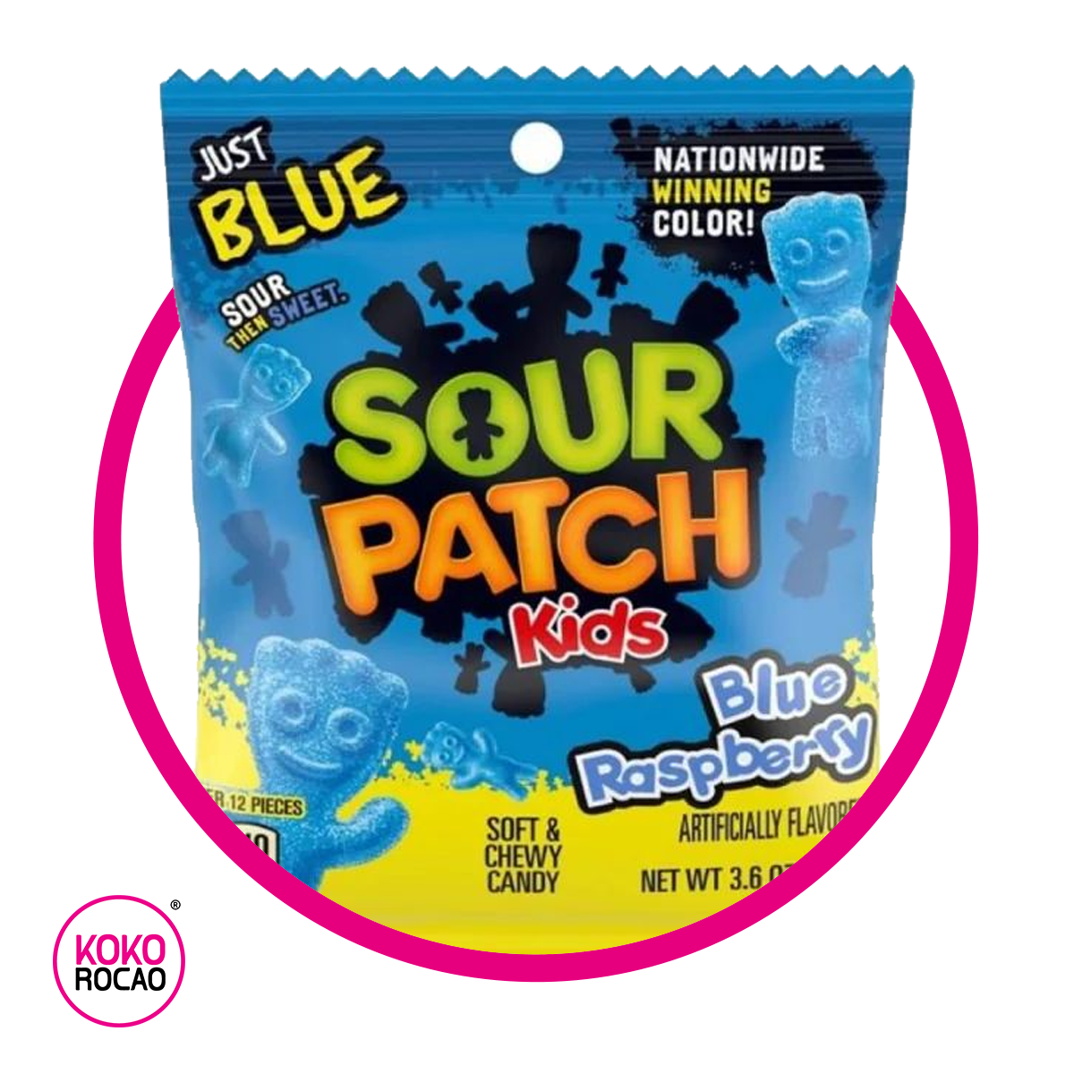 Bolsa de Sour Patch Kids Blue Raspberry 102 g