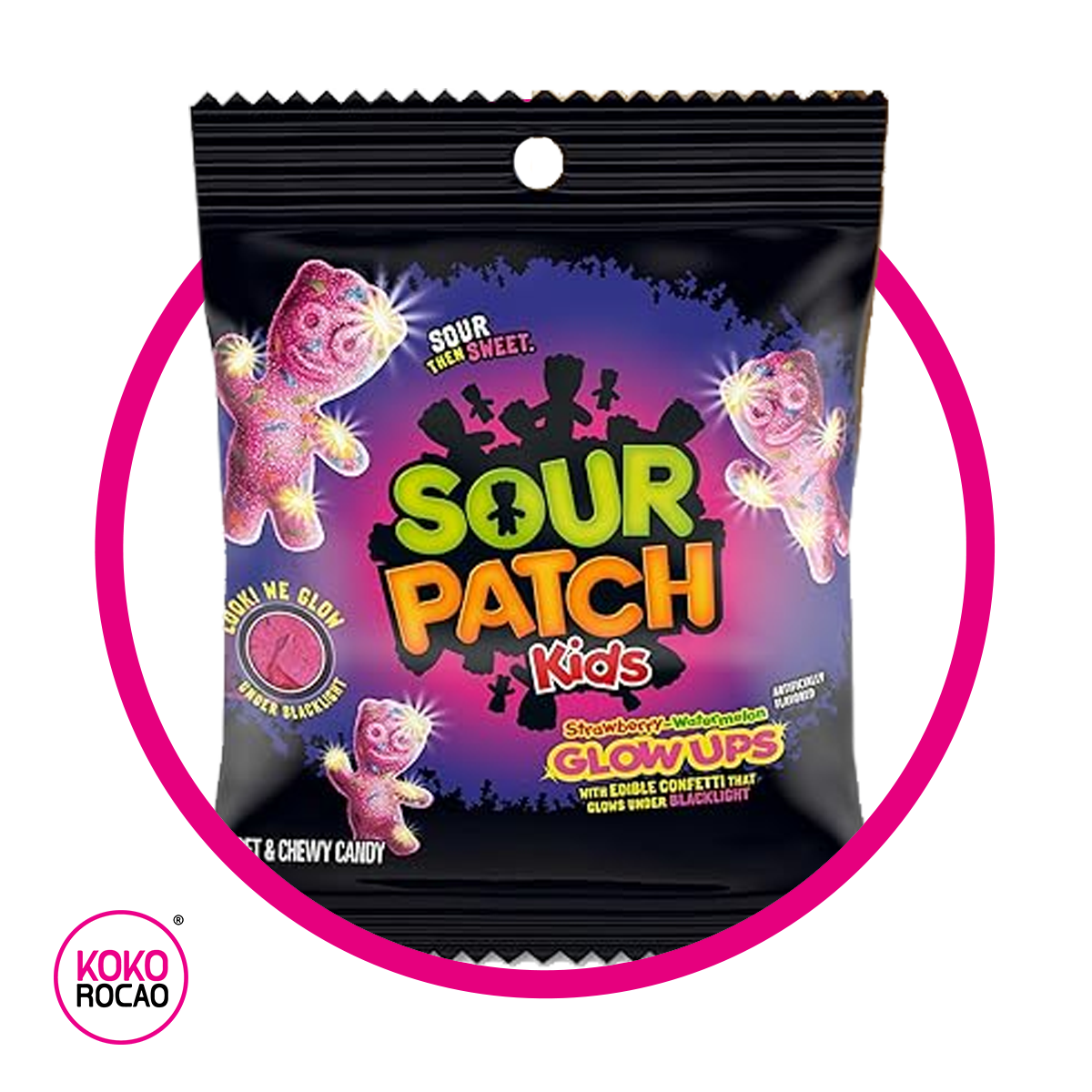 Bolsa de Sour Patch Kids Glow Ups 857 g
