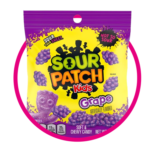 Bolsa de Sour Patch Kids Grape 102 g