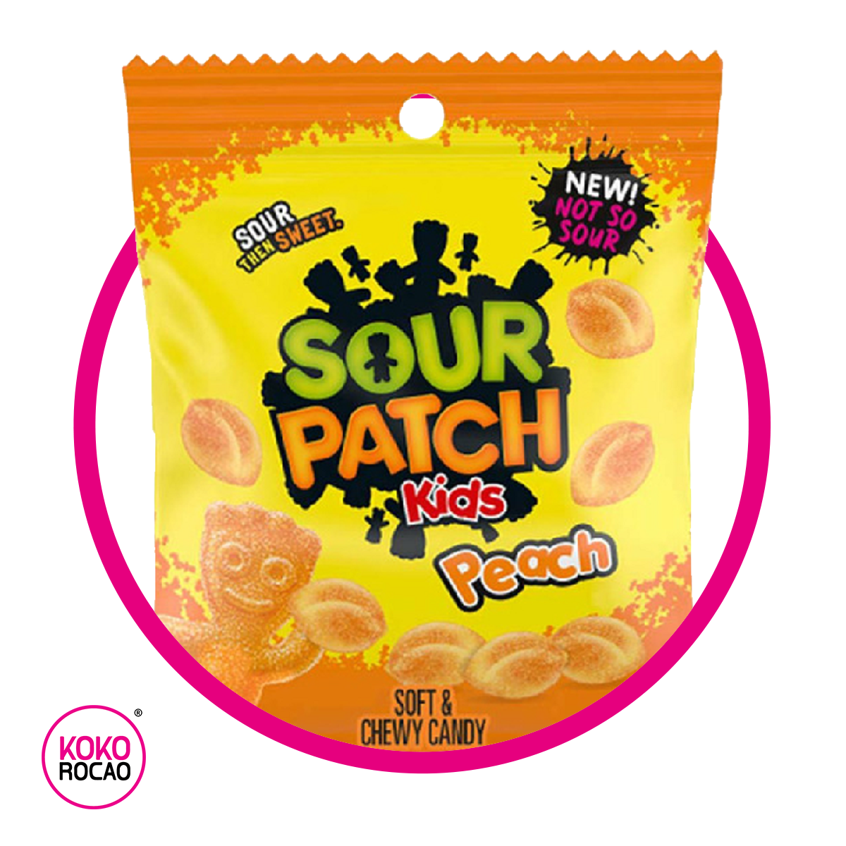Bolsa de Sour Patch Kids Peach 101 g