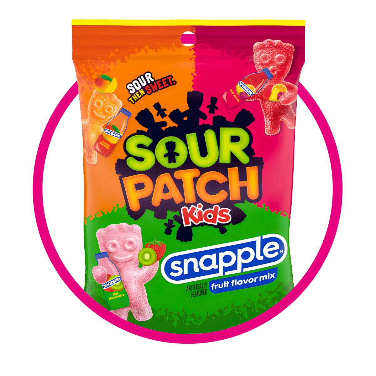 Bolsa de Sour Patch Kids Snapple 102 g