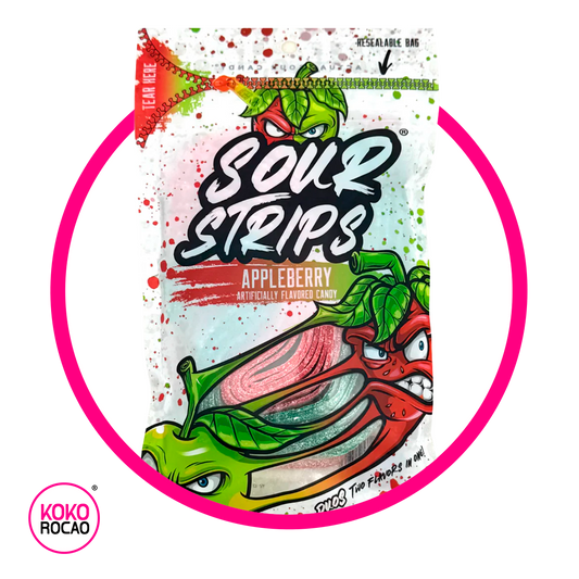 Bolsa de Sour Strips Appleberry 96 g