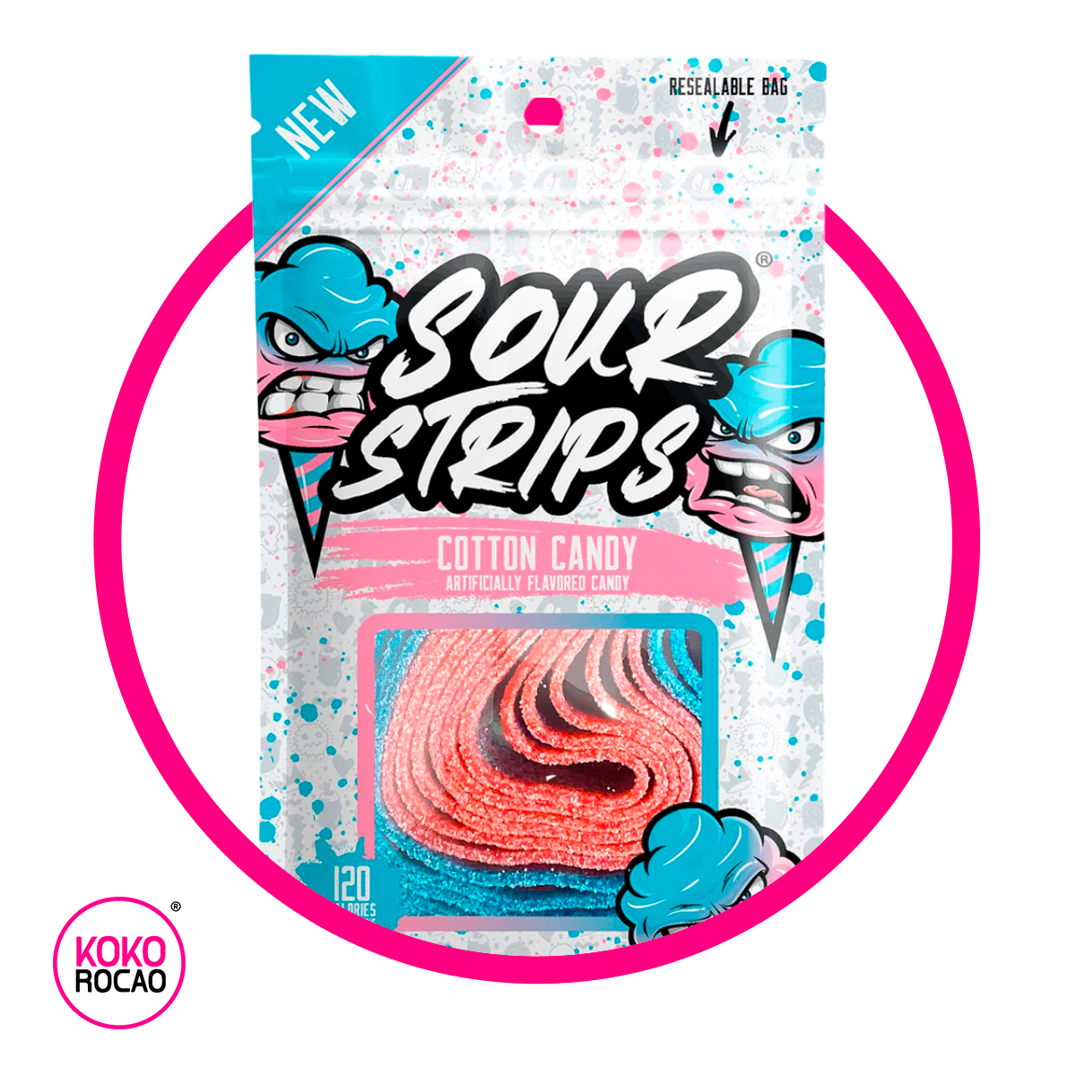 Bolsa de Sour Strips Cotton 96 g