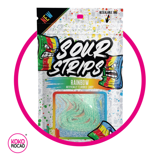 Bolsa de Sour Strips Rainbow 96 g