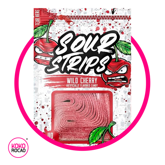 Bolsa de Sour Strips Wild Cherry 96 g