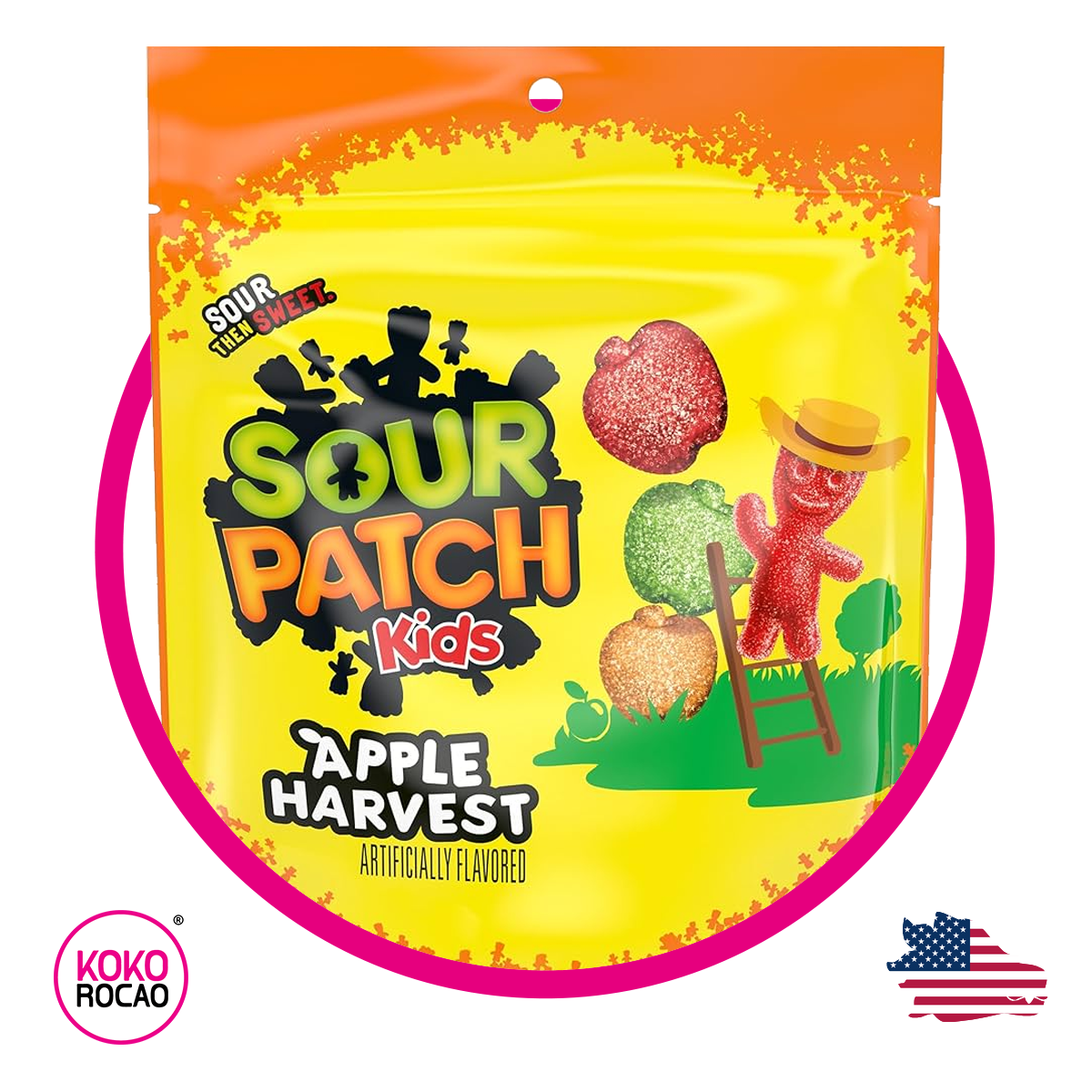 Bolsa de Sour Patch Kids Apple Harvest 283 g