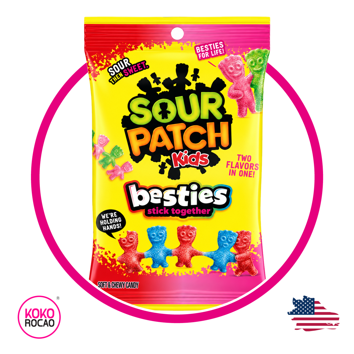 SOUR PATCH KIDS BESTIES GUMMY BOLSA 203G