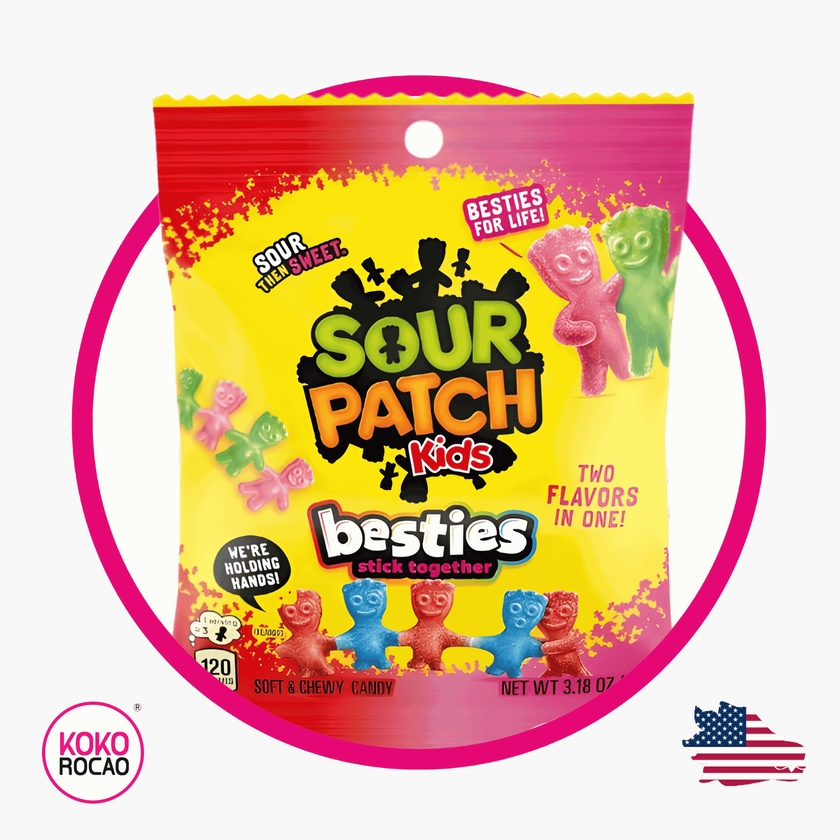 Bolsa de Sour Patch Kids Besties 90 g