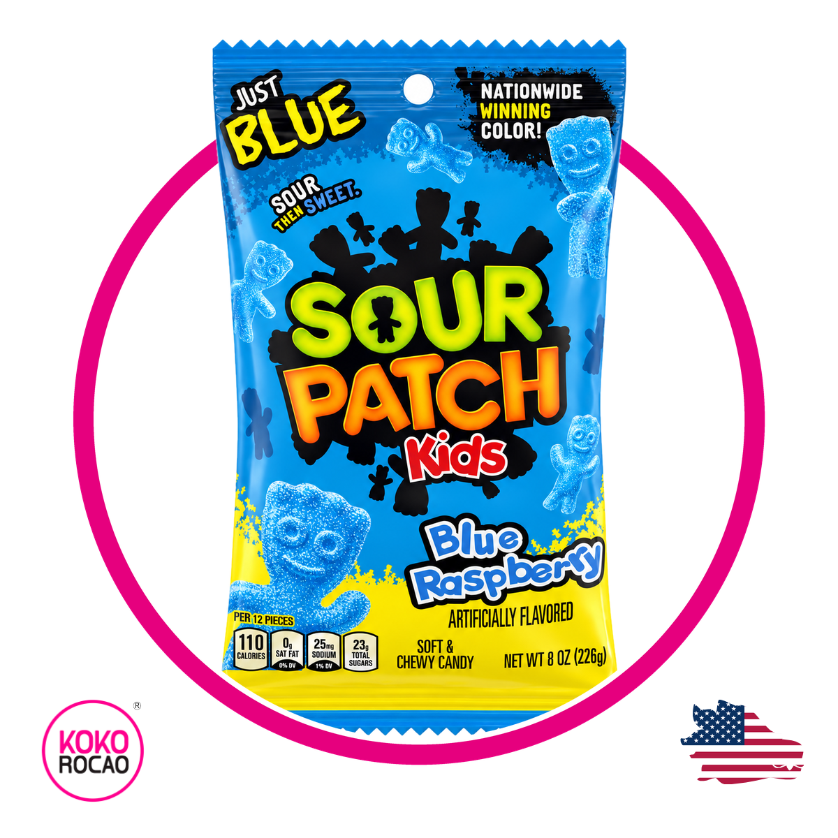 SOUR PATCH KIDS BLUE RASPBERRY GUMMY BOLS A226GR